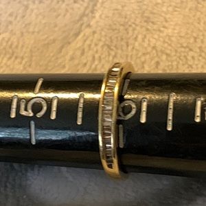 Size 6. 14k stamped Yellow Gold Diamonds